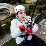 Nicki bravely abseiling for Adoption Matters