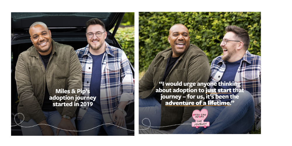 Adopters Miles and Pip