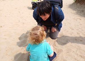 Adopted Mum April with her son